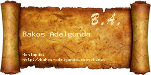 Bakos Adelgunda névjegykártya